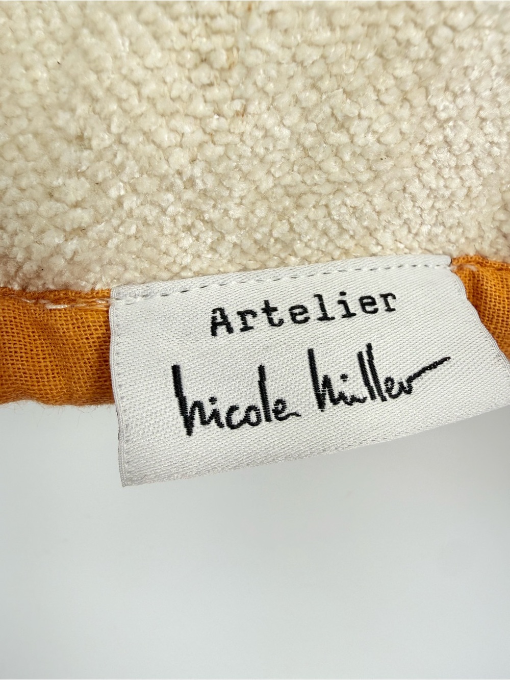 Artelier Nicole Miller Orange Cream Pumpkin Print Soft Woven Long Accent Pillow - Picture 10 of 12